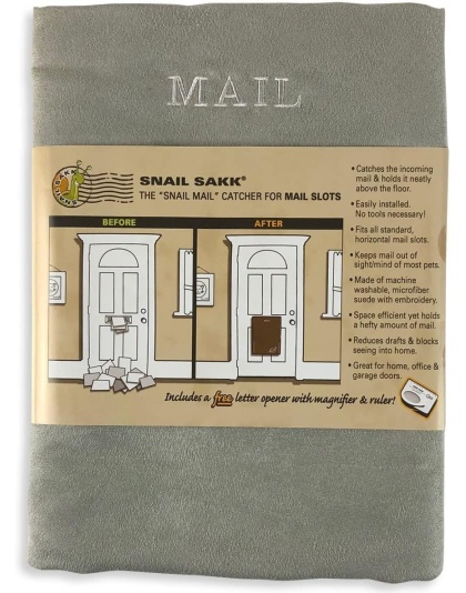 Mail Catcher for Mail Slots Letter Door Box Colour Grey