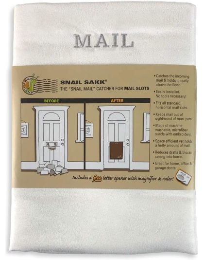 Mail Catcher for Mail Slots Letter Box Door Colour White