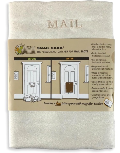 Mail Catcher for Mail Slots letter Box Door Colour Cream